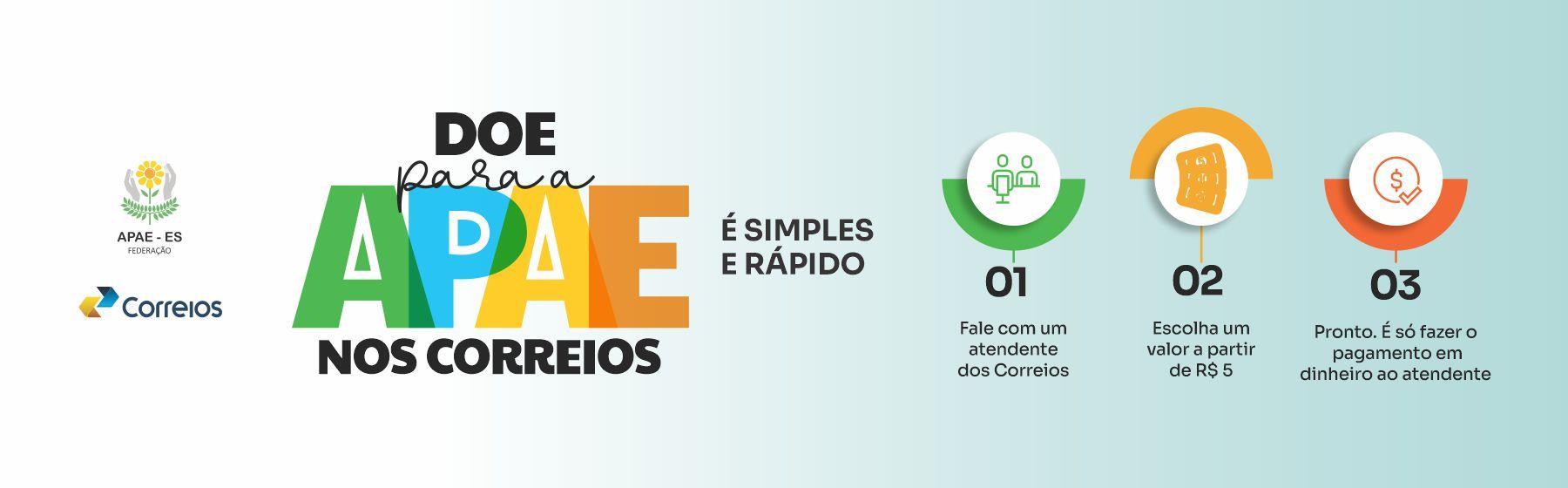 DOE PARA APAE NOS CORREIOS