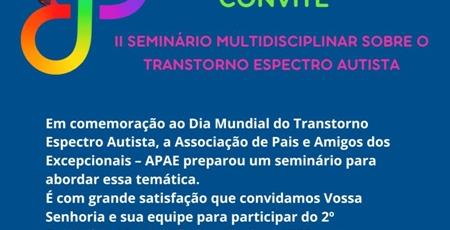 imagem Convite 2º Seminário Multiprofissional sobre o TEA