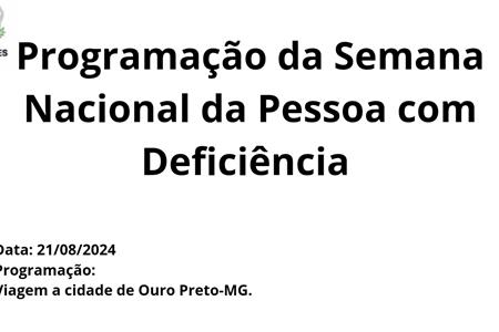 imagem Semana Nascional da Pessoa com Deficiência Intelectuale Múltipla - Viagem para Ouro Preto - MG