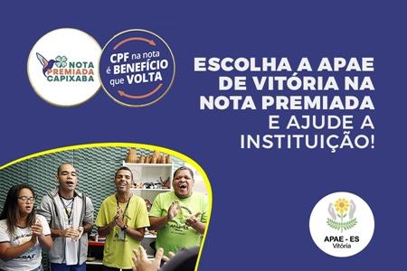 imagem Selecione a Apae de Vitória na Nota Premiada Capixaba