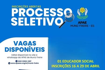 imagem PROCESSO SELETIVO EDITAL Nº12/2025- EDUCADOR SOCIAL