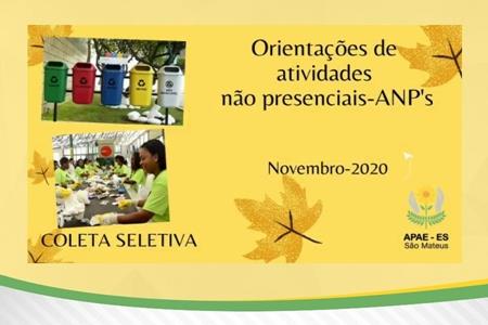 imagem Atividades não presenciais-ANP´s - Coleta seletiva.