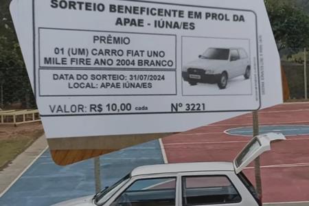 imagem A -Associação de Pais e Amigos dos Excepcionais- APAE de Iúna fará um sorteio no dia 31/07/2024 para arrecadar renda para reformas.  